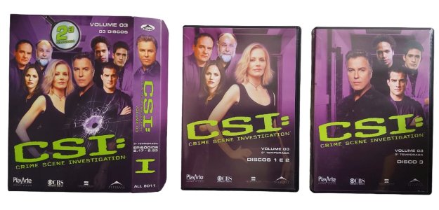 Dvd CSI, Crime Scene Investigation, 2ª Temporada, Volume 3, 03 discos