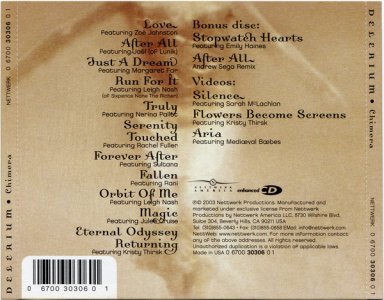 Cd Delerium, Chimera, Importado USA, 2003, Duplo