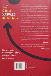 O Jeito Harvard de Ser Feliz, Shawn Achor, Editora Saraiva