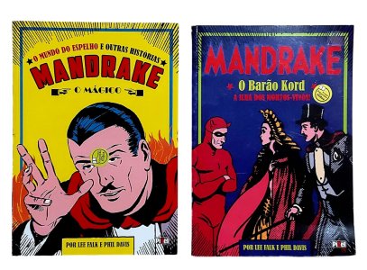 Kit 2 Hq Mandrake, O Mágico, O Barão Kord, A Ilha dos Mortos-Vivos, O Mundo do Espelho e Outras Histórias, Lee Falk, Phil Davis